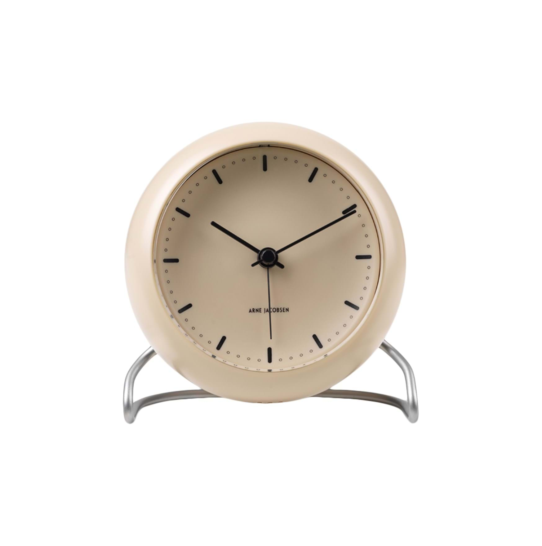 AJ Table Clock City Hall Sandy Beige Presenttips V lamagasinet